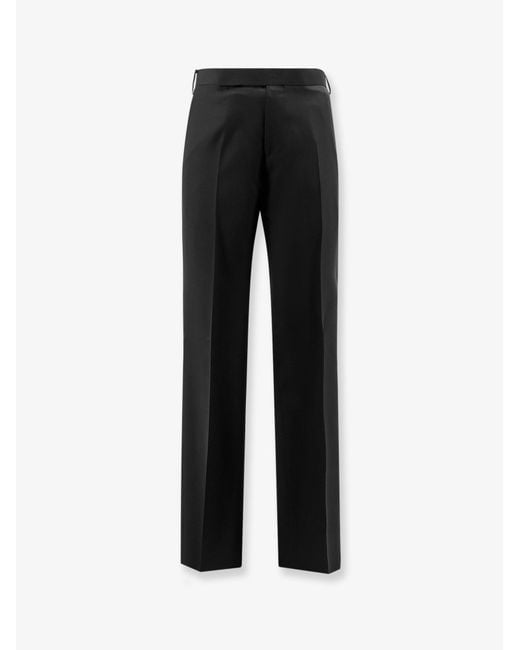 Lardini Black Palu Pure Virgin Wool Trousers for men