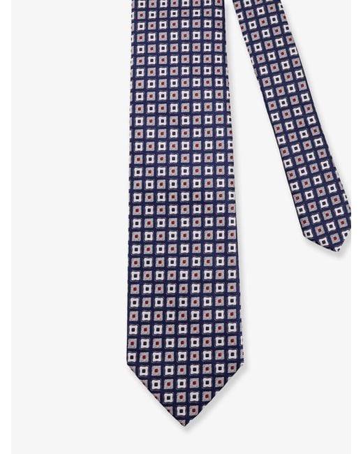 NUGNES 1920 Blue Silk Tie for men