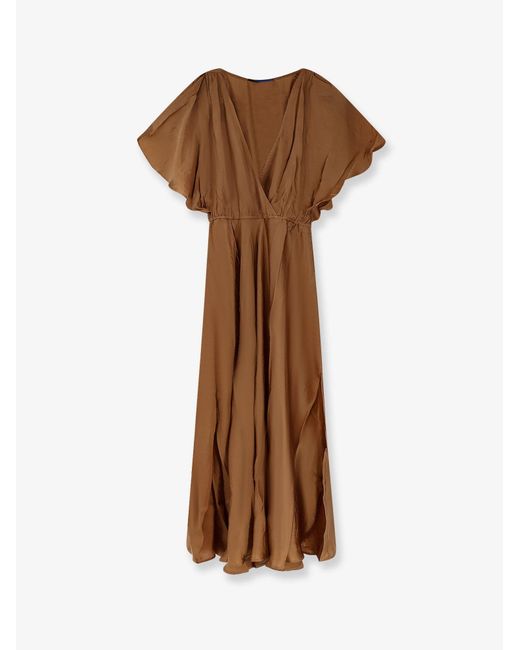 Mes Demoiselles Brown Cascais Long Viscose Dress