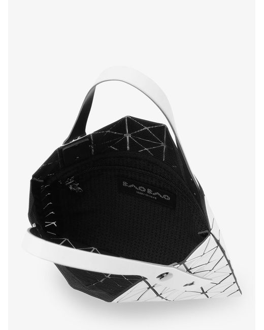 Issey Miyake White Prism Shoulder Bag With Geometric Pattern