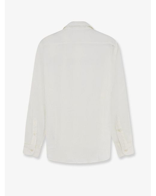Mc2 Saint Barth White Shirt With Embroidered Logo for men