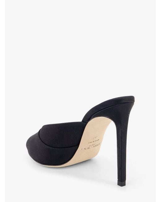 Jimmy Choo Black Brigitte Mule 100 Satin Sandals