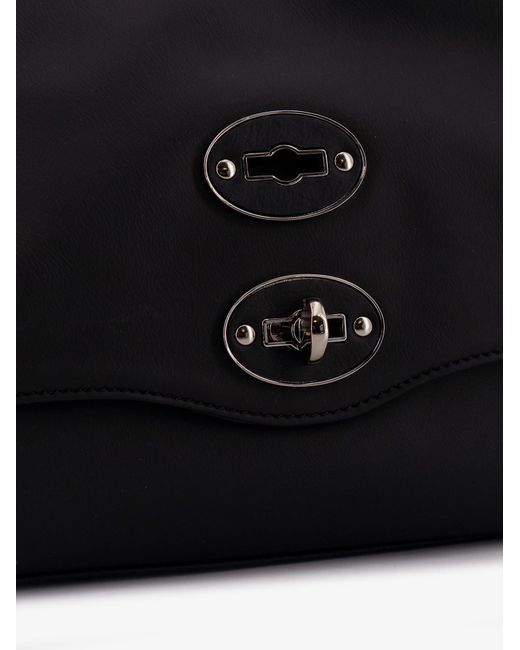 Zanellato Black Postina S Leather Crossbody Bag