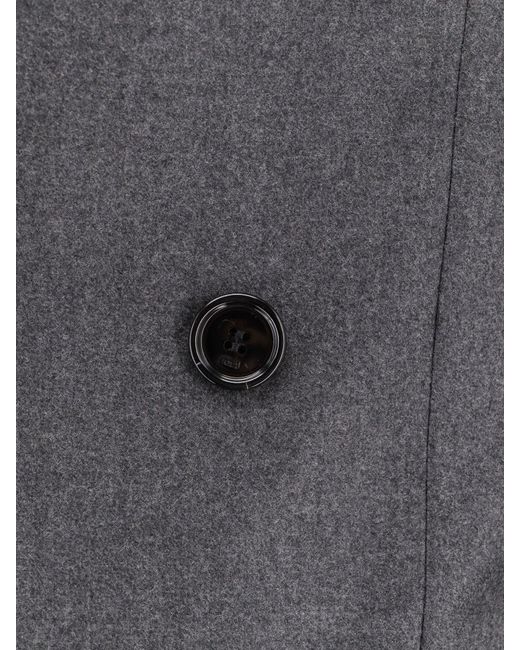 AMI Black Double-Breasted Virgin Wool Blazer for men