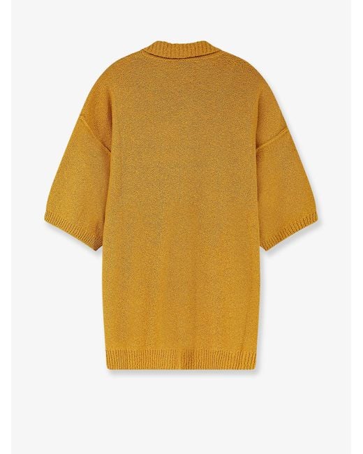 Laneus Yellow Cotton, Cashmere And Silk Blend Shirt for men