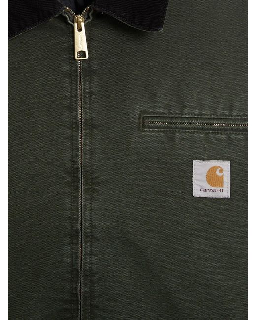 Carhartt Green Og Detroit Jacket Padded Organic Cotton Jacket for men