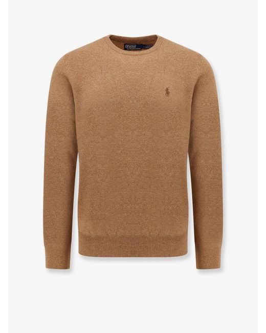 Polo Ralph Lauren Brown Wool Sweater for men