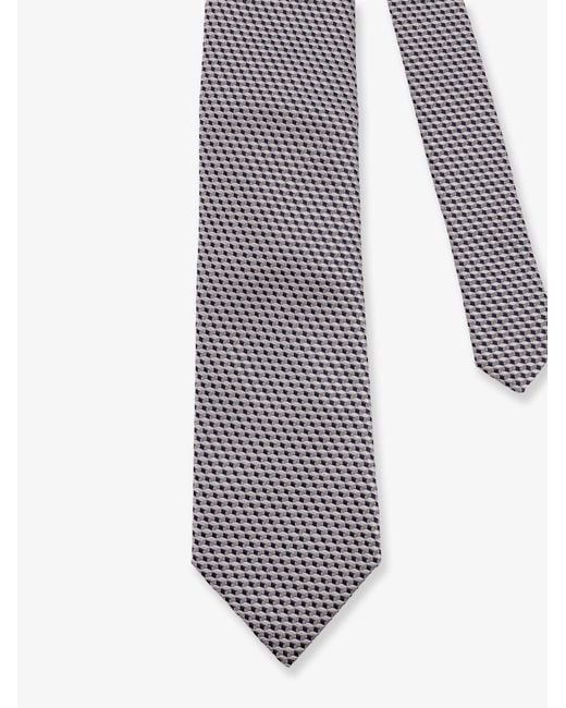 NUGNES 1920 Gray Silk Tie for men