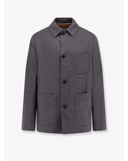 Lardini Gray Stone Pure Virgin Wool Blazer for men