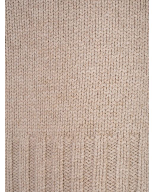 Max Mara Natural 'Max Mara Mantova Wool And Cashmere Turtleneck Sweater