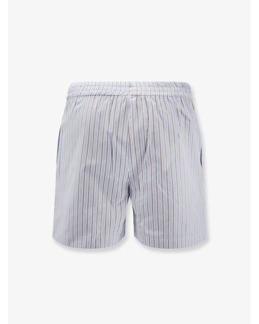 The Attico Gray Striped Cotton Shorts