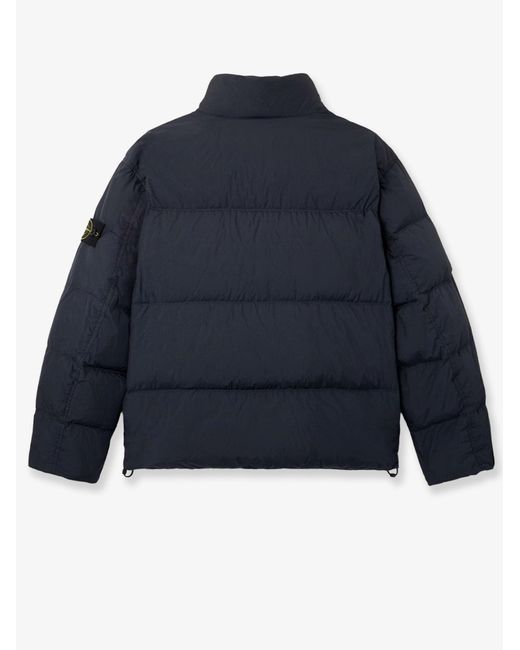 Stone Island Blue Garment Dyed Crinkle Reps Ny Down Jacket for men