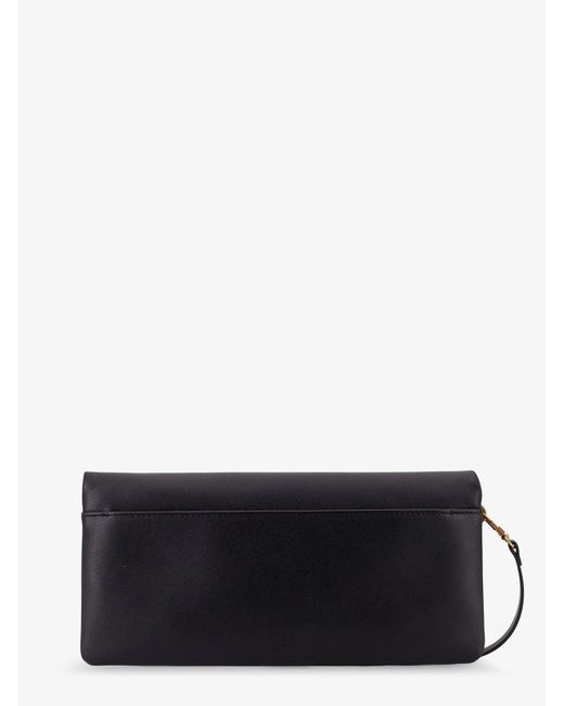 Pinko White Click Soft Horizontal Leather Crossbody Bag