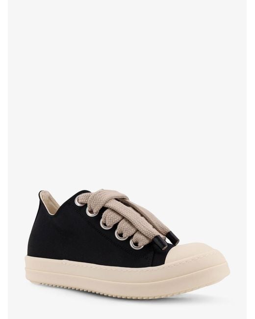Rick Owens Black Jumbolace Low Sneaks Low-Top Sneakers for men