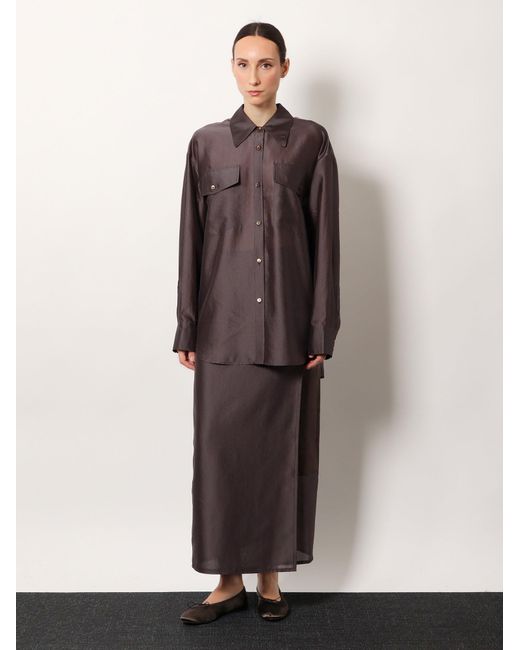 R2W Brown Amora Organza Shirt