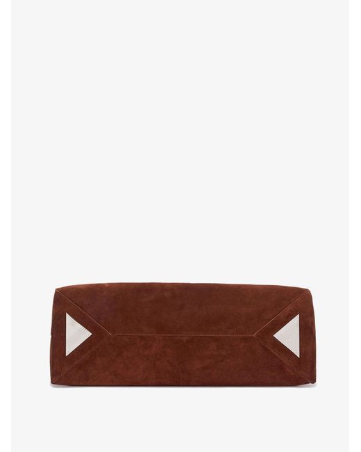 The Attico Brown La Passeggiata Medium Suede Shoulder Bag