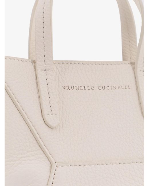 Brunello Cucinelli Natural Bc Duo Leather Crossbody Bag
