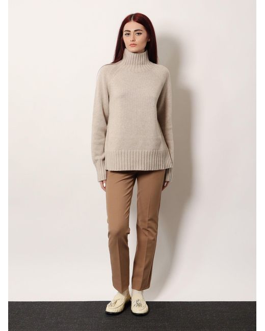 Max Mara Natural 'Max Mara Mantova Wool And Cashmere Turtleneck Sweater