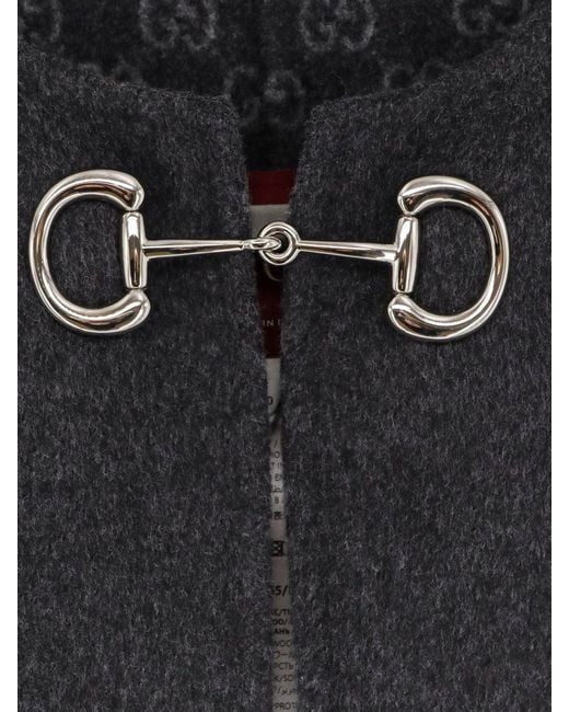 Gucci Black Wool And Silk Cape