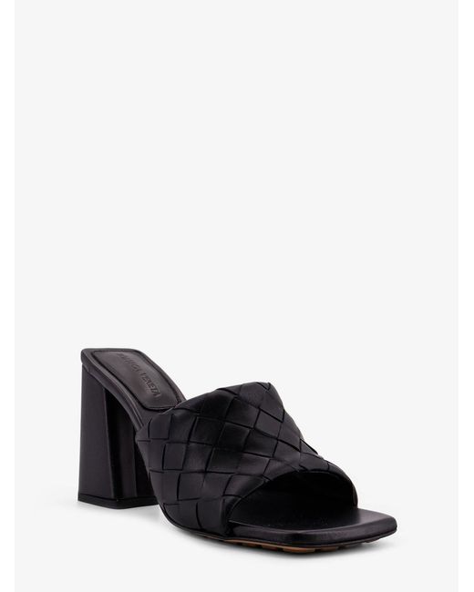 Bottega Veneta Black Parco Letaher Sandals