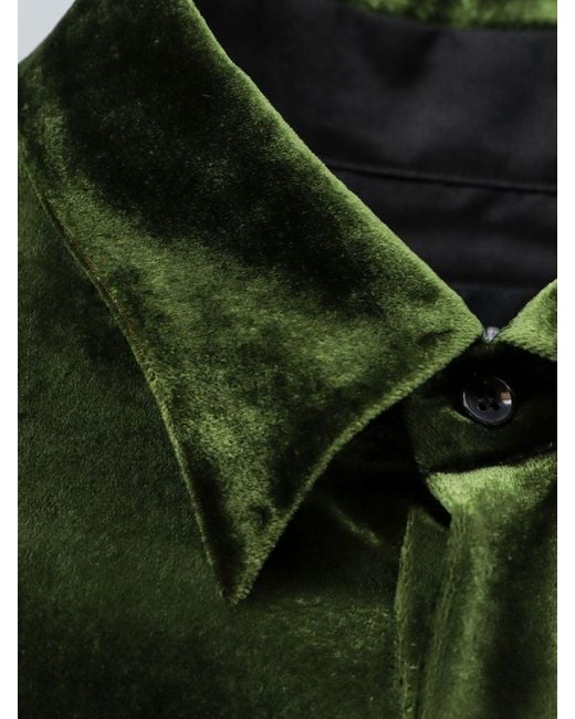 Giorgio Armani Green Viscose And Silk Blend Shirt for men