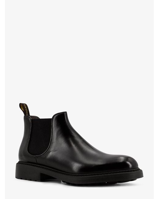 Doucal's Black Leather Boots for men