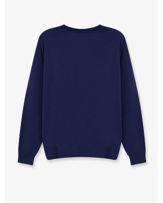 Aspesi Blue Cotton, Silk And Linen Sweater