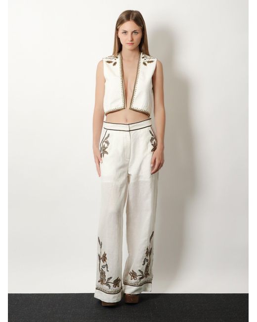 Scarlett Poppies White Wolvrine Cotton Vest