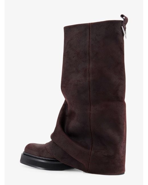 The Attico Brown Robin Suede Boots