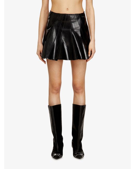 DIESEL Black O-Zirc--S1 Virgin Wool Blend Skirt