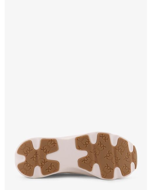 Pinko Multicolor Leather Sneakers With Nylon Inserts
