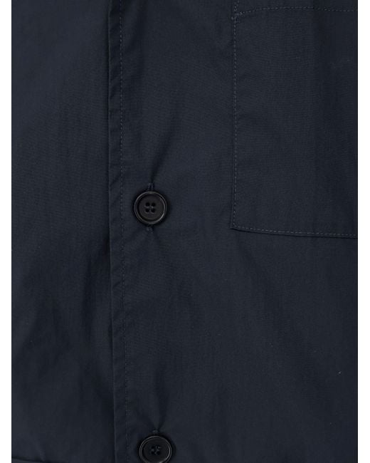 Aspesi Blue Shirts Cotone Poliammide Elastan for men