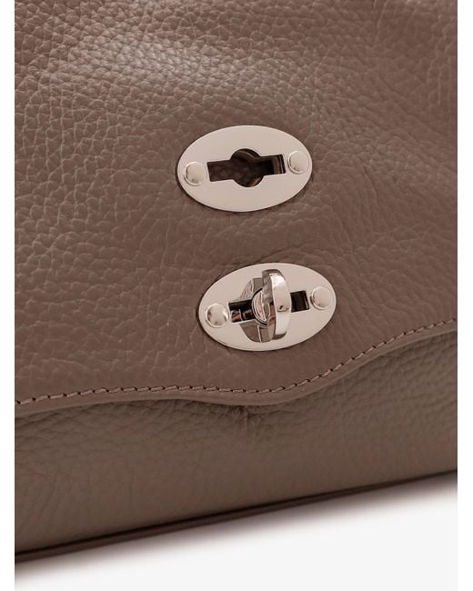 Zanellato Brown Postina Baby Leather Crossbody Bag