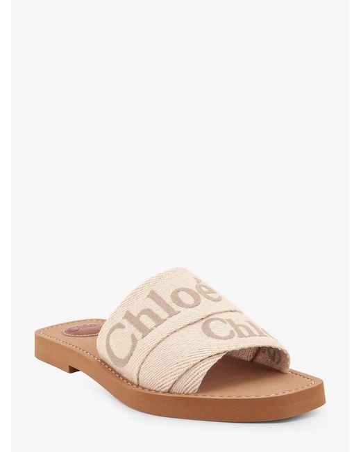 Chloé Multicolor Woody Linen Sandals