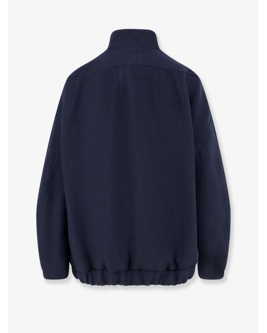 Dries Van Noten Blue Voles Wool Blend Jacket