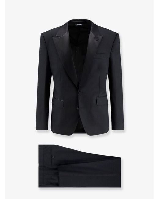 Dolce & Gabbana Blue Sicilia Virgin Wool And Silk Blend Tuxedo for men