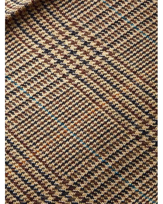 Saint Laurent Natural Prince Of Wales Certified Wool Trousers