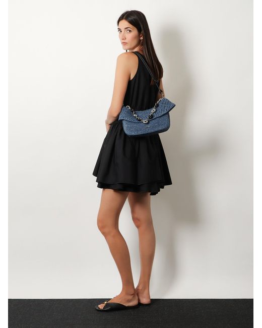 Loewe Blue Ola Paula's Ibiza Crochet Shoulder Bag