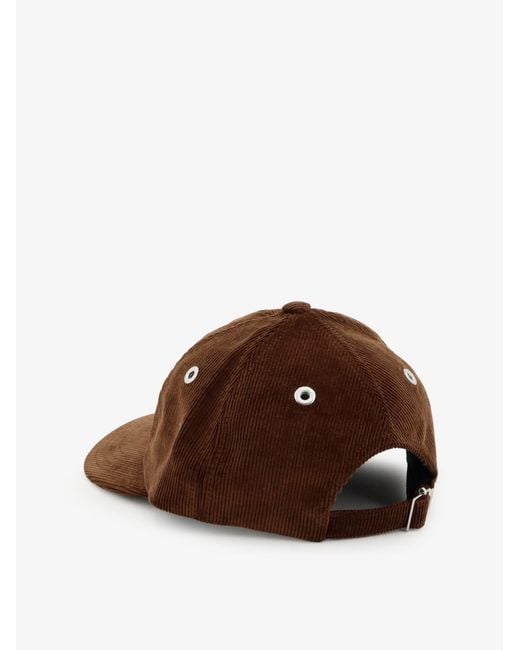 AMI Brown Corduroy Hat for men