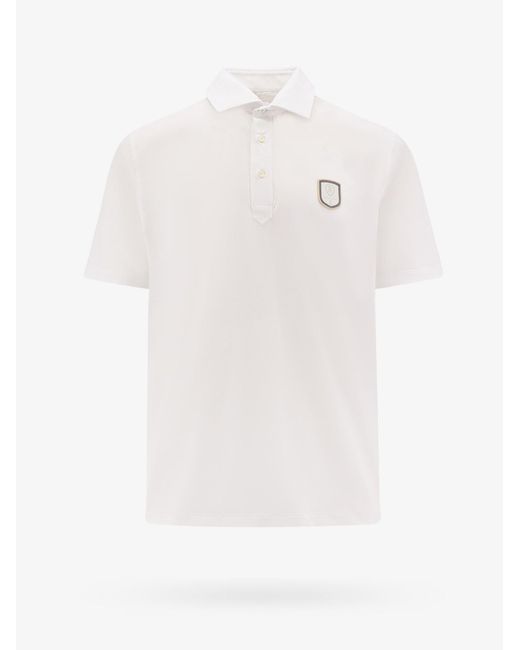 Brunello Cucinelli White Polo Shirt for men