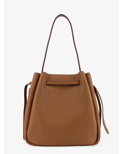 Tory Burch Brown Romy Leather Shoulder Bag