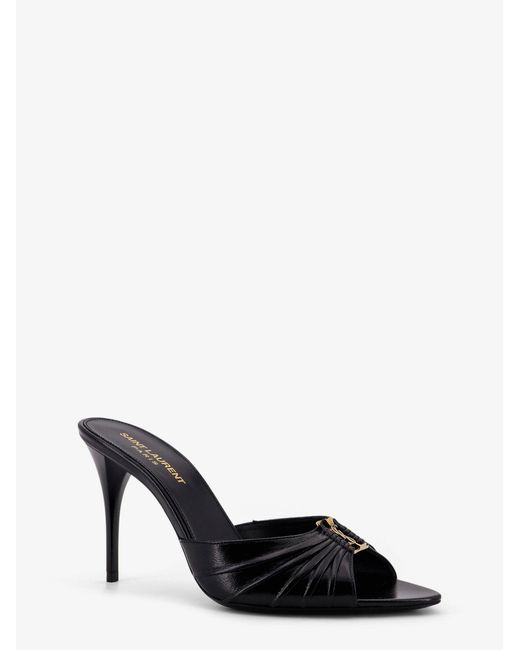 Saint Laurent Black Babylone 90 San Leather Sandals