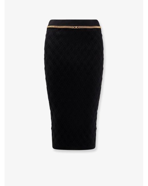 Elisabetta Franchi Black Viscose Blend Pencil Skirt