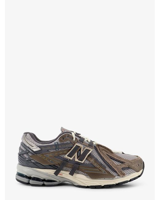 New Balance Gray U19066 Mesh Sneakers With Suede Inserts for men