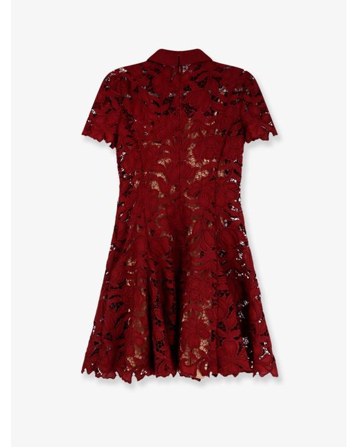 Self-Portrait Red Self Portrait Lace Mini Dress
