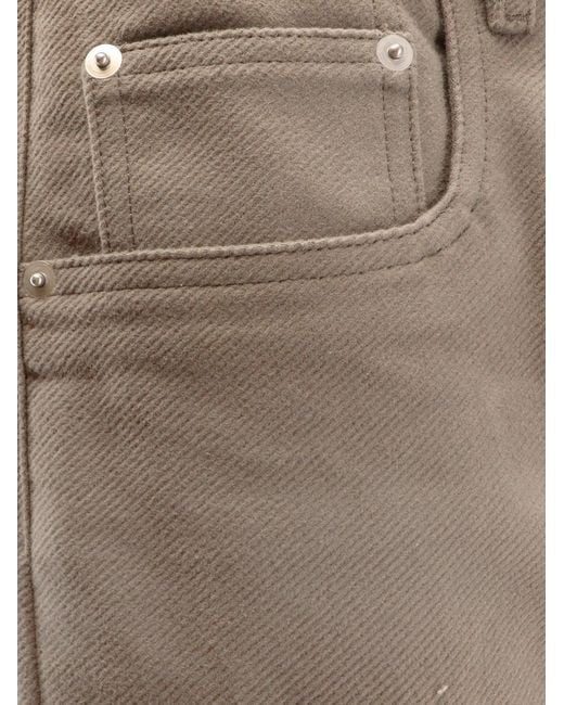 Rick Owens Natural Geth Certified Cotton Trousers for men