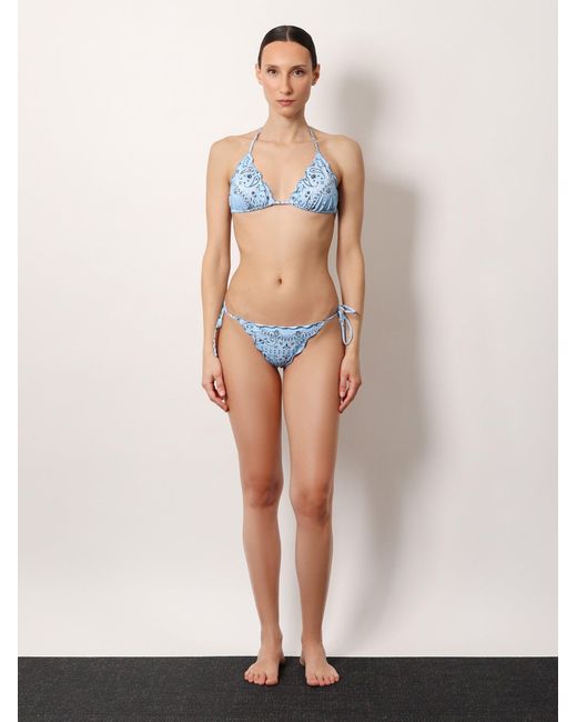Slip Bikini Miami Con Stampa di Mc2 Saint Barth in Blue