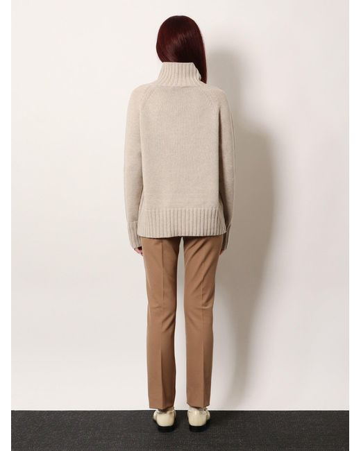 Max Mara Natural 'Max Mara Mantova Wool And Cashmere Turtleneck Sweater