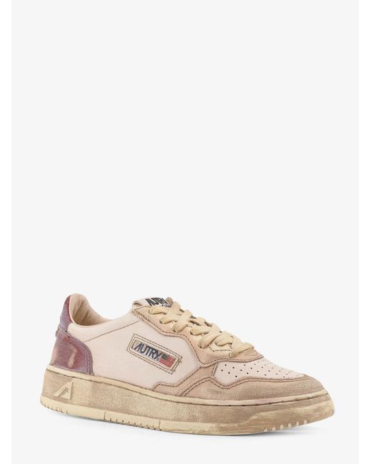 Autry Natural Super Vintage Low-Top Leather Sneakers