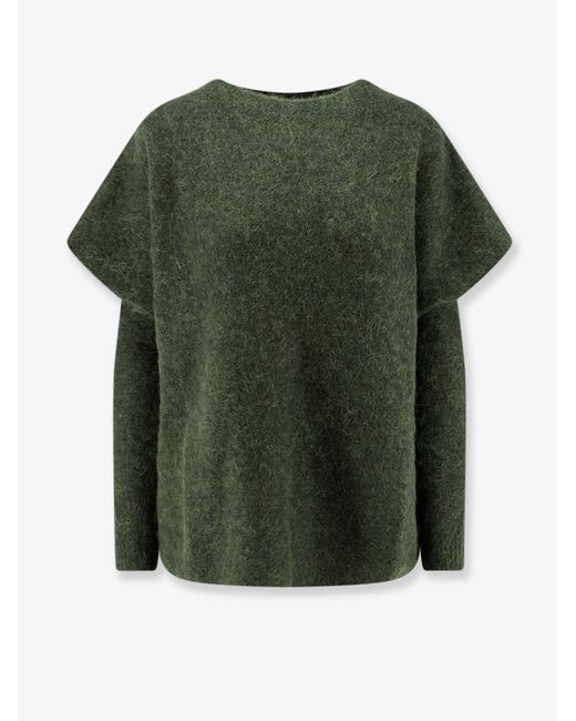 Nude Green Sweater With Detachable Sleeves